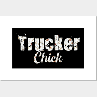 Trucker chick Posters and Art